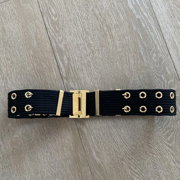 Gucci | Accessories | Gucci Black Belt With Gold Tone  display picture 1